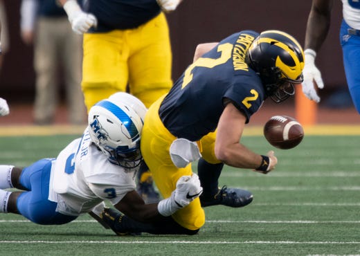 Donovan Peoples-Jones' right foot in walking boot; out for UM game vs.  Middle Tennessee